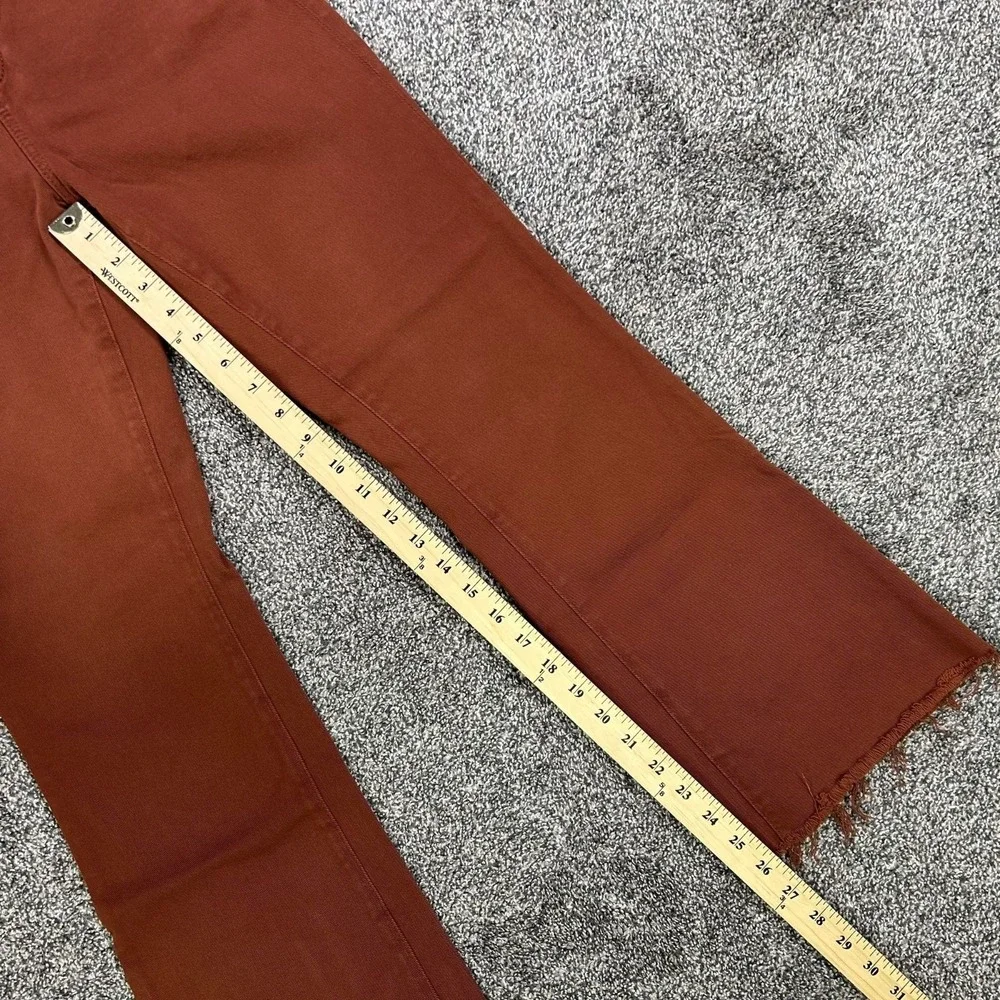 AG Adriano Goldschmied Farrah Boot Crop High‎ Rise Jeans Womens 28 Rust Brown